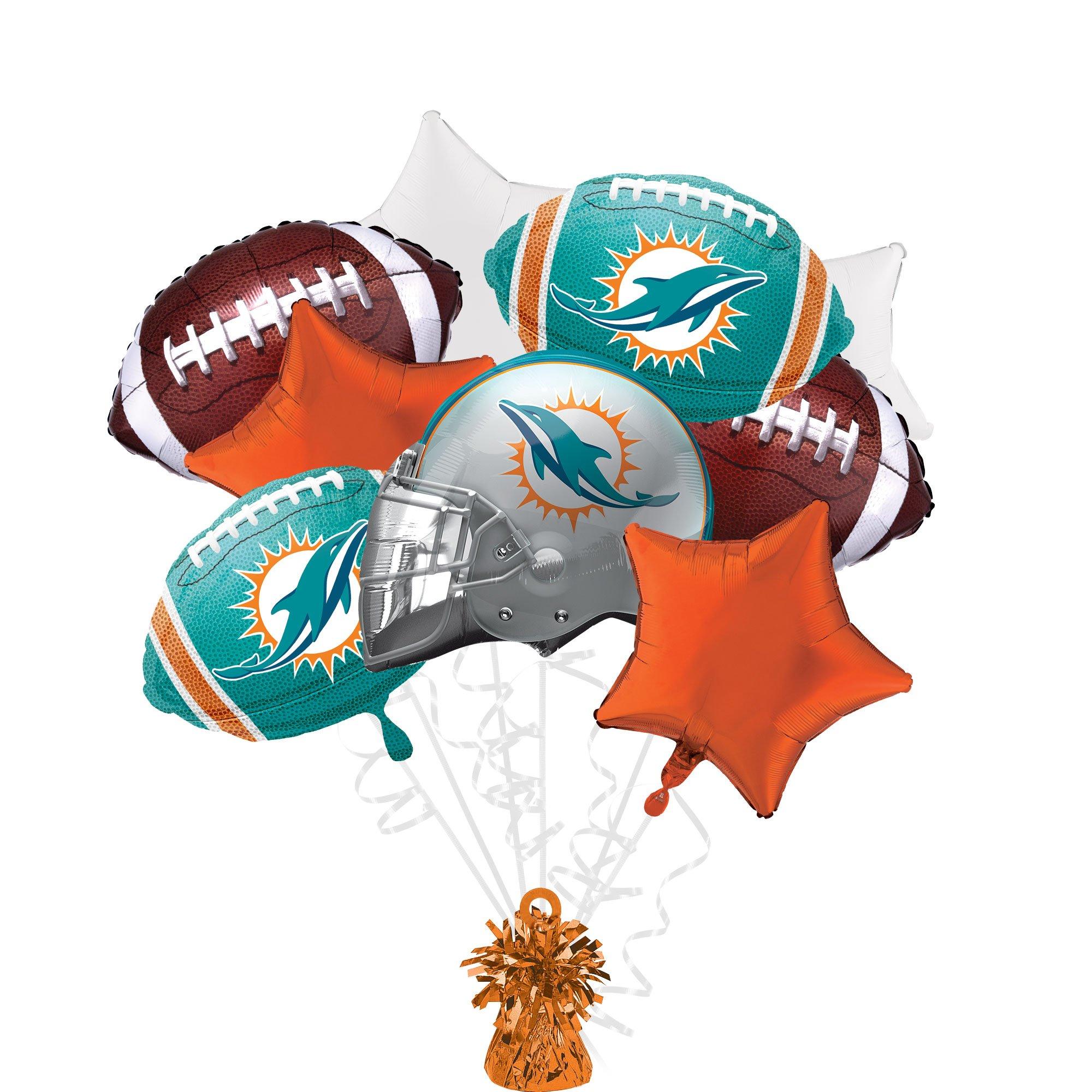 Miami Dolphins Foil Balloon Bouquet